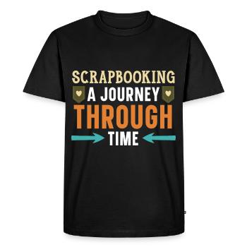 Scrapbooking A journey through time Scrapbookin - Men's Premium Organic T-Shirt - black - Front - Nico (187cm)
