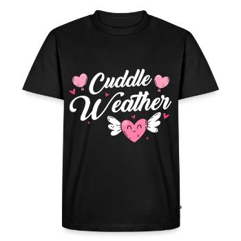 L’amour embrasse les enfants - T-shirt Premium bio Homme - noir - Devant - Nico (187cm)
