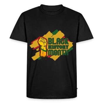 Black History Month Black History - Men's Premium Organic T-Shirt - black - Front - Nico (187cm)