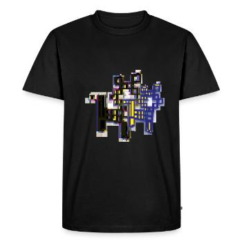 CAT FOURTEEN - Men's Premium Organic T-Shirt - black - Front - Nico (187cm)