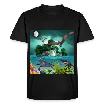 Dino sous-marin - T-shirt Premium bio Homme - noir - Devant - Nico (187cm)