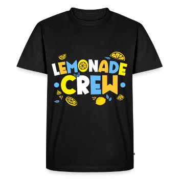 Stand de citron Amateurs de citron Boisson aux fruits - T-shirt Premium bio Homme - noir - Devant - Nico (187cm)