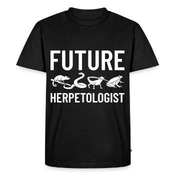 Herpétologie Reptiles Herpétologiste Lézards - T-shirt Premium bio Homme - noir - Devant - Nico (187cm)