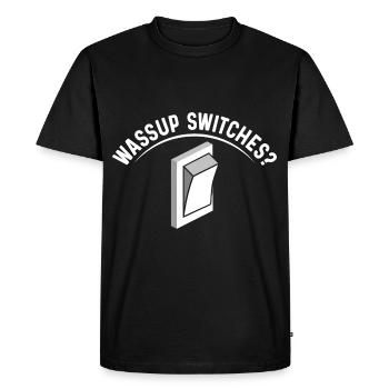 Beach Lifestyle Summer Paradise Salty Beaches - Men's Premium Organic T-Shirt - black - Front - Nico (187cm)
