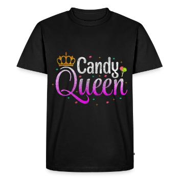 Candy Cupcake Lollipop - T-shirt Premium bio Homme - noir - Devant - Nico (187cm)