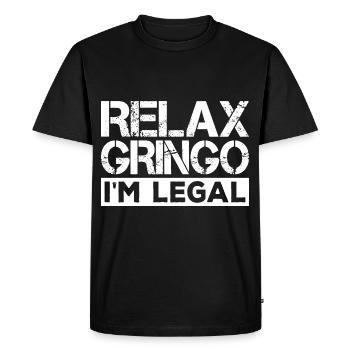 Relax, Gringo, I'm Legal Immigration - Men's Premium Organic T-Shirt - black - Front - Nico (187cm)