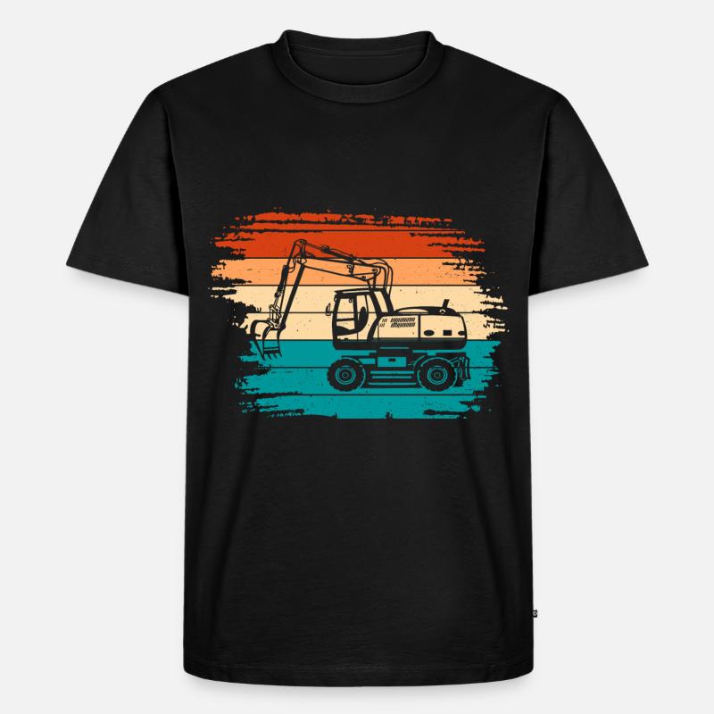 Bagger - Männer Premium Bio T-Shirt - Schwarz