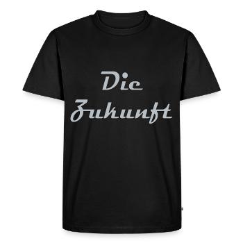 The future - Men's Premium Organic T-Shirt - black - Front - Nico (187cm)