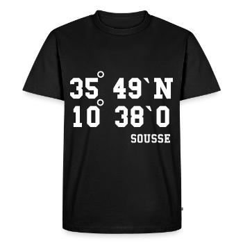 Sousse Vacances Tunisie Idée de voyage - T-shirt Premium bio Homme - noir - Devant - Nico (187cm)