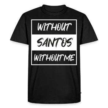 santos - Men's Premium Organic T-Shirt - black - Front - Nico (187cm)