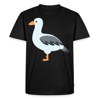 mouette - T-shirt Premium bio Homme - noir - Devant - Nico (187cm)