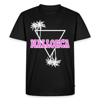 Mallorca Summer Sun Beach Sea Palms Holiday - Men's Premium Organic T-Shirt - black - Front - Nico (187cm)