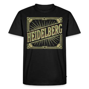 Heidelberg Allemagne City Font Vintage Rétro - T-shirt Premium bio Homme - noir - Devant - Nico (187cm)