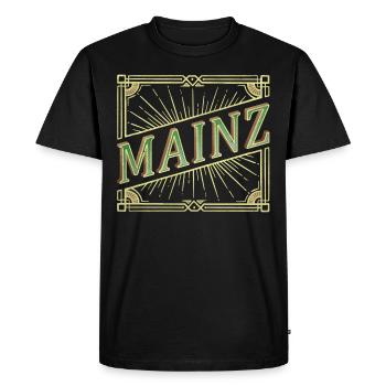 Mayence Allemagne Ville Police Vintage Rétro - T-shirt Premium bio Homme - noir - Devant - Nico (187cm)