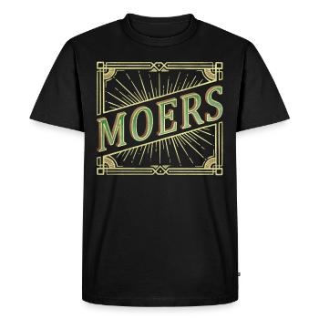 Moers Allemagne City Font Vintage Rétro - T-shirt Premium bio Homme - noir - Devant - Nico (187cm)