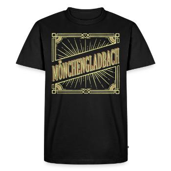 Mönchengladbach Allemagne Ville Vintage Rétro - T-shirt Premium bio Homme - noir - Devant - Nico (187cm)