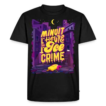 Ice Crime - T-shirt Premium bio Homme - noir - Devant - Nico (187cm)