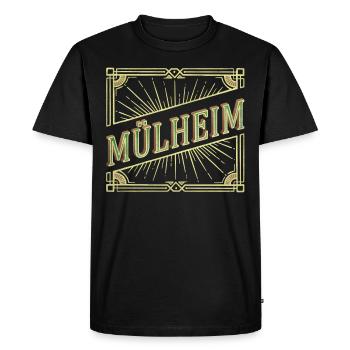 Mülheim Allemagne City Font Vintage Retro - T-shirt Premium bio Homme - noir - Devant - Nico (187cm)
