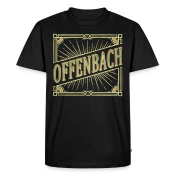 Offenbach Allemagne City Font Vintage Retro - T-shirt Premium bio Homme - noir - Devant - Nico (187cm)