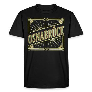 Osnabrück Allemagne City Font Vintage Retro - T-shirt Premium bio Homme - noir - Devant - Nico (187cm)