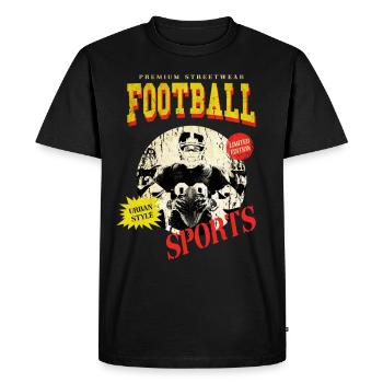 Joueur de football américain Vintage Retro USA Sport - T-shirt Premium bio Homme - noir - Devant - Nico (187cm)
