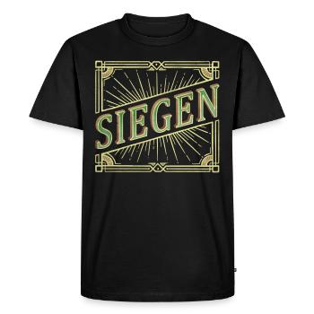 Siegen Allemagne City Font Vintage Retro - T-shirt Premium bio Homme - noir - Devant - Nico (187cm)