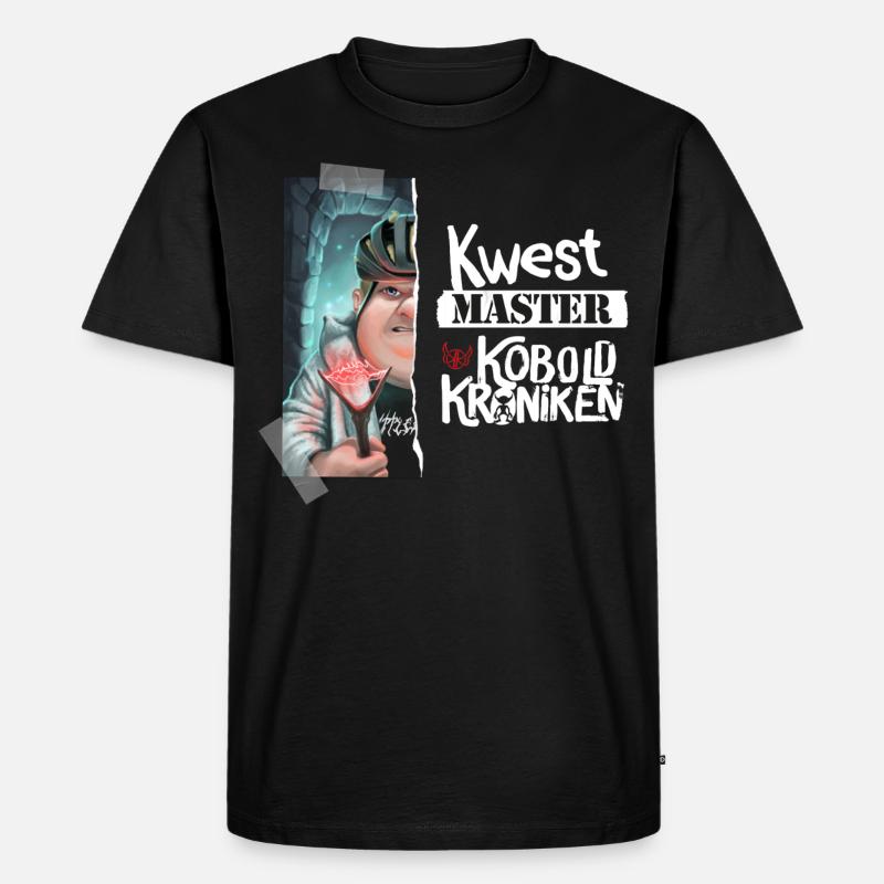 KoboldKroniken Kwestmaster Design - Männer Premium Bio T-Shirt - Schwarz