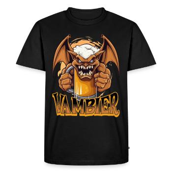 Vambier Vampire Beer Halloween Party Funny Costume - Men's Premium Organic T-Shirt - black - Front - Nico (187cm)