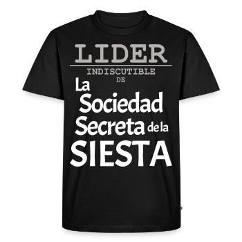 CHEF de la Société Secrète de la Sieste - T-shirt Premium bio Homme - noir - Devant - Nico (187cm)