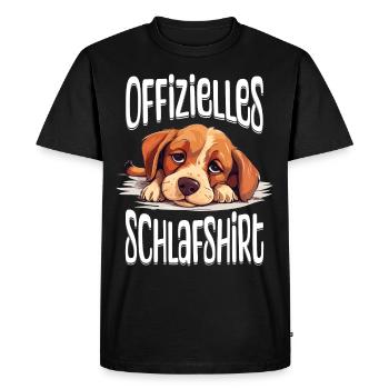 Chemise de nuit officielle Pyjama chien Animal mignon - T-shirt Premium bio Homme - noir - Devant - Nico (187cm)