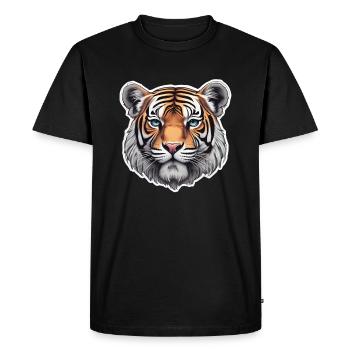 TETE DE TIGRE - T-shirt Premium bio Homme - noir - Devant - Nico (187cm)