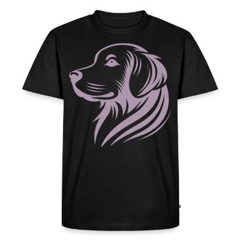 Golden Retriever Head Silhouette Minimalist - Men's Premium Organic T-Shirt - black - Front - Nico (187cm)