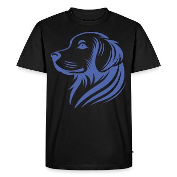 Golden Retriever Head Silhouette Minimalist - Men's Premium Organic T-Shirt - black - Front - Nico (187cm)