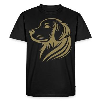 Golden Retriever Head Silhouette Minimalist - Men's Premium Organic T-Shirt - black - Front - Nico (187cm)