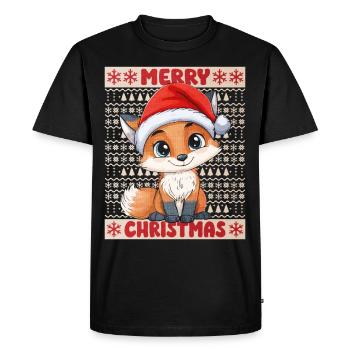 Renard Moche Noël Noël Noël Mignon Mignon - T-shirt Premium bio Homme - noir - Devant - Nico (187cm)