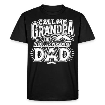 Glacière Papi - T-shirt Premium bio Homme - noir - Devant - Nico (187cm)