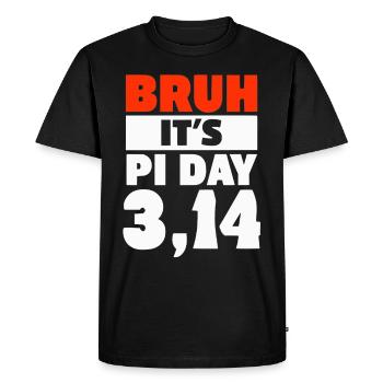 Pi Day Broth - Men's Premium Organic T-Shirt - black - Front - Nico (187cm)