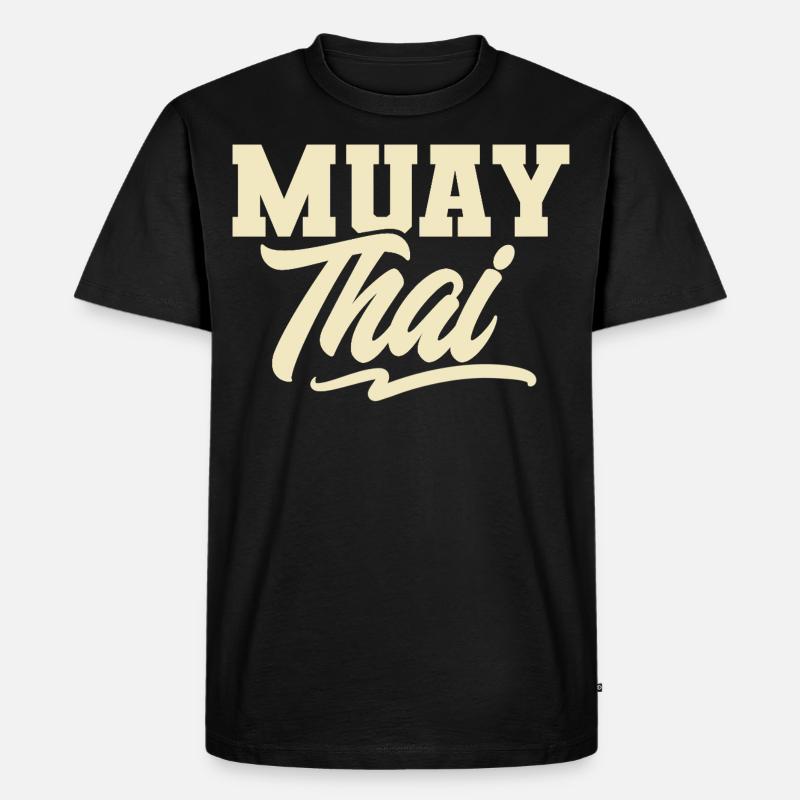 Muay Thai - Männer Premium Bio T-Shirt - Schwarz