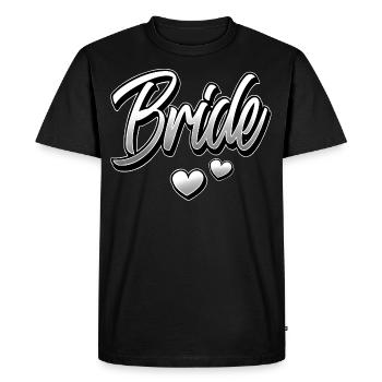 Mariée - T-shirt Premium bio Homme - noir - Devant - Nico (187cm)