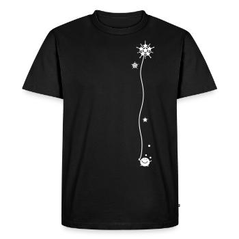 Boule de neige et flocon de neige - T-shirt Premium bio Homme - noir - Devant - Nico (187cm)