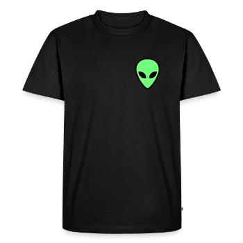 alien face 3 - Men's Premium Organic T-Shirt - black - Front - Nico (187cm)