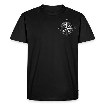 Rose des vents palmiers - T-shirt Premium bio Homme - noir - Devant - Nico (187cm)