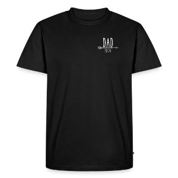 becoming Dad 2024, Dad to be 2024, werdender Papa - Men's Premium Organic T-Shirt - black - Front - Nico (187cm)