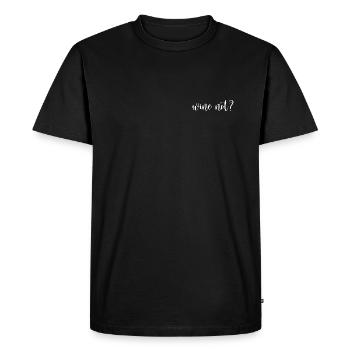 Vin Vin Pas Cadeau Amateur de Vin Idée Cadeau - T-shirt Premium bio Homme - noir - Devant - Nico (187cm)