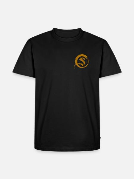 Hobbit S kistelogo til Smaug med dragesymbol - Herre Premium økologisk T-shirt - sort