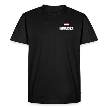 Croatie Hrvatska drapeau croate cadeau de fan - T-shirt Premium bio Homme - noir - Devant - Nico (187cm)