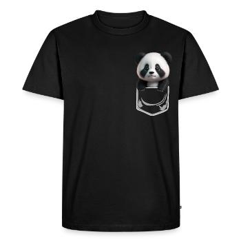 Baby Panda Breast White - T-shirt Premium bio Homme - noir - Devant - Nico (187cm)