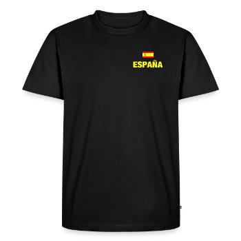 Spain España Spanish flag football gift - Men's Premium Organic T-Shirt - black - Front - Nico (187cm)