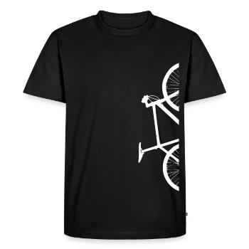 halbes Fahrrad - Männer Premium Bio T-Shirt - Schwarz - Vorne - Nico (187cm)