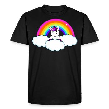 arc-en-Unicorn - T-shirt Premium bio Homme - noir - Devant - Nico (187cm)